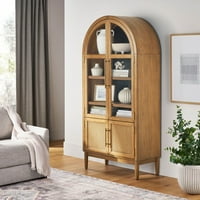 Members Mark Enzo Storage Cabinet w/Rattan Cabinet Doors Deals