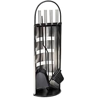 Deals on Mind Reader Fireplace Set w/Stand Brush, Shovel Scoop, Poker, Tongs