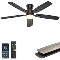 Deals on Ohniyou 52-in Low Profile Brushless Motor Ceiling Fan Light w/Remote