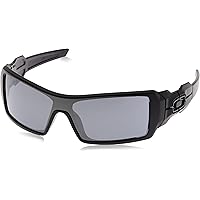 Oakley Oil Rig Mens Black Rectangular Polarized Sunglasses Deals
