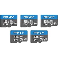 Deals on 5pk PNY 128GB Elite Class 10 U1 V10 microSDXC Memory Card