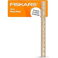 Deals on Fiskars Wood Ruler 12-inch Straight Edge Ruler