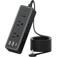 Deals on NTONPOWER Flat Extension Cord 10 ft w/6 Widely Outlets
