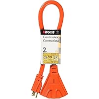 Woods 2ft 12/3 SJTW Outdoor Multi-Outlet Extension Cord Deals
