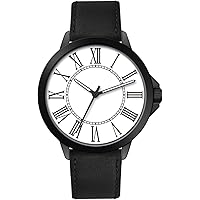 Nuovo Men Quartz Watch with Leather Strap Deals