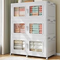 3-Pack 220-qt Broview Stackable Storage Bins w/Lid Deals