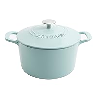 MARTHA STEWART Gatwick 7 QT Enamel Cast Iron Dutch Oven Pot Deals