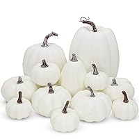 12 PCS Artificial White Pumpkins Deals