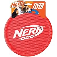 Deals on 4ct Nerf Dog Nylon Flyer Dog Toy Flying Disc 9-in Diameter 7022