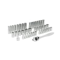 Kobalt 46pc Standard (SAE) and Metric Mechanics Tool Set w/Case Deals