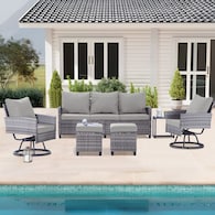 EarlGrove 6-Piece Wicker Patio Conversation Set Deals