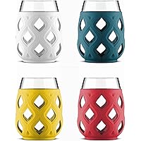 4ct Ello Cru Stemless Wine Glass Set 17oz Deals
