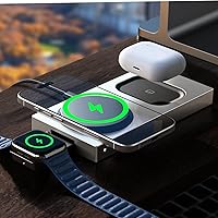 Lisen Qi2 15W 3-in-1 Foldable Magnetic Apple MagSafe Charging Station Deals