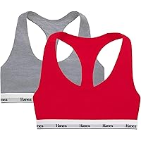 Deals on Hanes Women's Originals Racerback Bralette 2-Pack