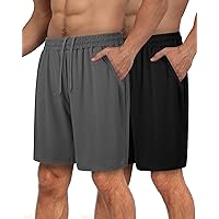 Barjneel 2-Pack Mens Gym Basketball Shorts Deals