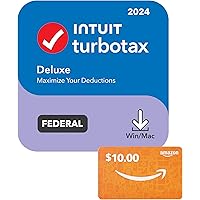 TurboTax Deluxe 2024 + $10 Amazon Gift Card PC Digital Deals