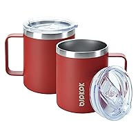 BJPKPK 2pcs Stainless Steel Insulated Coffee Mug, 14oz with Lid Deals
