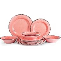 Deals on LEHAHA Melamine Dinnerware Sets Service for 4 (12 piece)