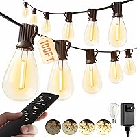 Luckystyle 100FT LED Outdoor String Lights with Remote Deals