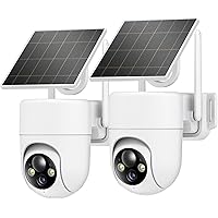 Deals on 2pk Oculview 2K Solar Security Cameras Wireless w/360-deg View