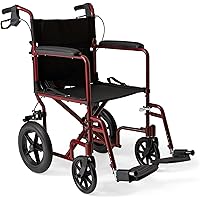 Medline Lightweight Foldable Transport Wheelchair 12-in Wheels Deals