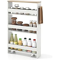 COSTWAY Slim 4-Tier Rolling Utility Cart Deals