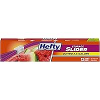 12-Count Hefty Slider Jumbo Storage Bags 2.5 Gallon Deals