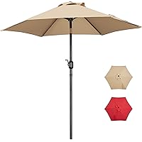 Deals on Yaheetech 7.5FT Outdoor Table Patio Umbrella w/Push Button