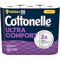 2-Pack Cottonelle Ultra Comfort Toilet Paper, 9 Mega Rolls Deals