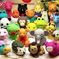 Deals on 34-Piece Urskytous Animal Erasers Desk Pets