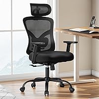 Deals on Marsail Ergonomic Office Chair w/2D Headrest & Lumbar Support