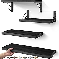 Deals on BAYKA Wall Shelves Floating Shelves for Decor, Set of 4