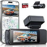 Deals on GKU Dash Cam Front and Rear 3.18-in 4K+1080P Dashcam