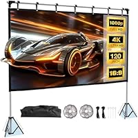 Deals on HYZ 120-inch 4K HD Foldable Projector Screen & Stand
