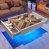 Deals on Yitahome LED Farmhouse Coffee Tables with Storage
