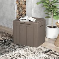Patiowell 32-Gal. Wood-Grain Deck Box with Seat, Lockable Storage Deals