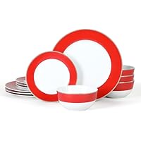 Deals on 12-Piece Martha Stewart Gracie Lane Porcelain Dinnerware Set