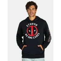 Deadpool Mens No One Cares Graphic Hoodie Deals