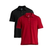 2-Pack George Mens Short Sleeve Jersey Polo w/Pocket Deals