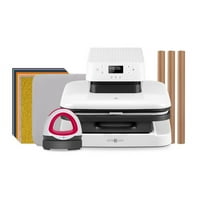 Deals on HTVRONT Automatic & Mini Heat Press w/12pc Mixed Color Vinyl