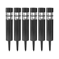 6-pk Mainstays Solar Powered Bollard Landscape Path Light Deals