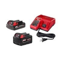 Deals on Milwaukee M18 18-Volt Starter Kit w/5 Ah and 2 Ah Battery + Free Tool