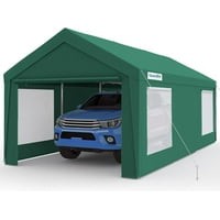 Deals on Quictent 12x20 ft Heavy Duty Carport Canopy Galvanized Car