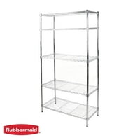 Rubbermaid Heavy Duty 5-Tier Chrome Wire Shelving Unit Deals