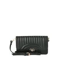 Deals on Time and Tru Womens Gigi Quilted Flap Top Wallet